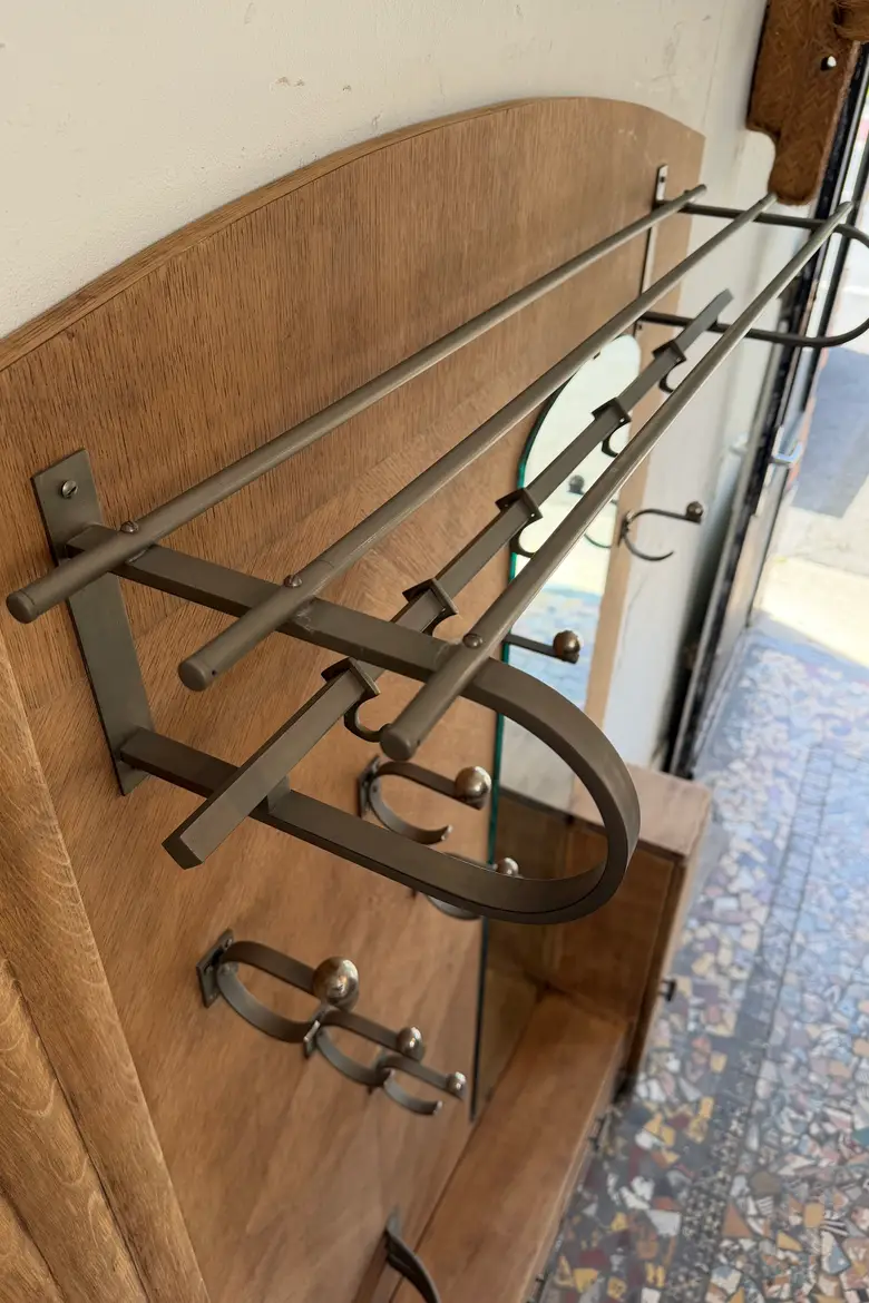 Vestiaire d’entrée Art Déco en chêne – années 30