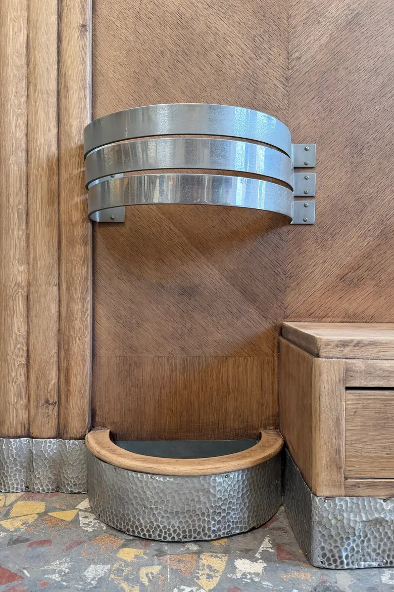 Vestiaire d’entrée Art Déco en chêne – années 30