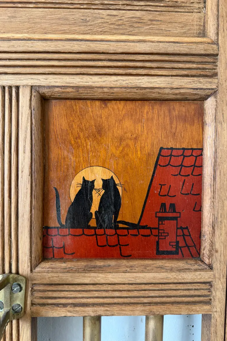 Vestiaire d’entrée Art nouveau en chêne
