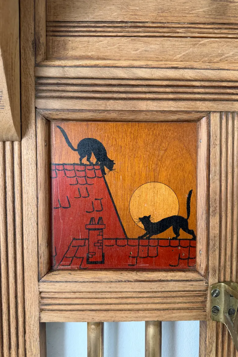 Vestiaire d’entrée Art nouveau en chêne