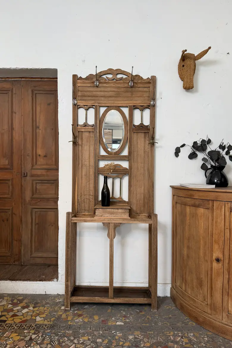Vestiaire d’entrée en chêne – début du 20ᵉ siècle