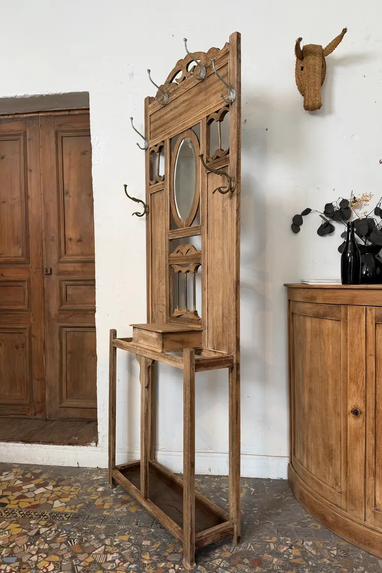 Vestiaire d’entrée en chêne – début du 20ᵉ siècle