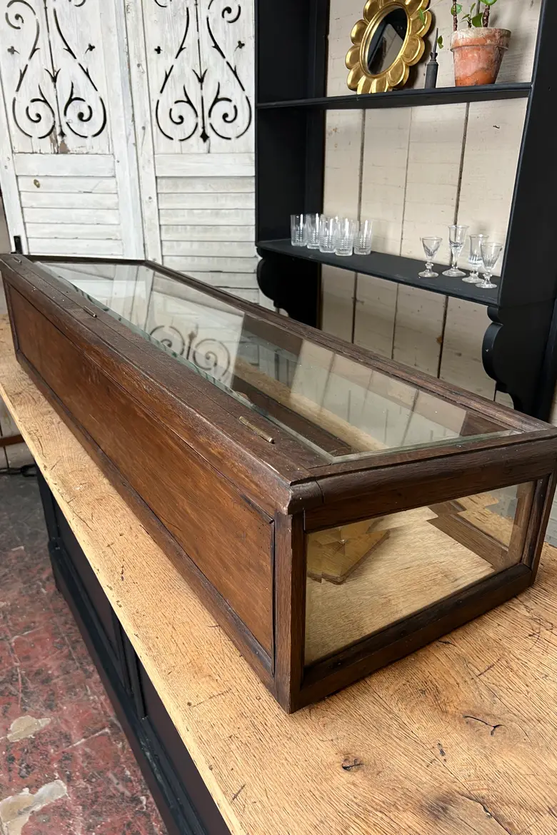 Vitrine à poser en chêne