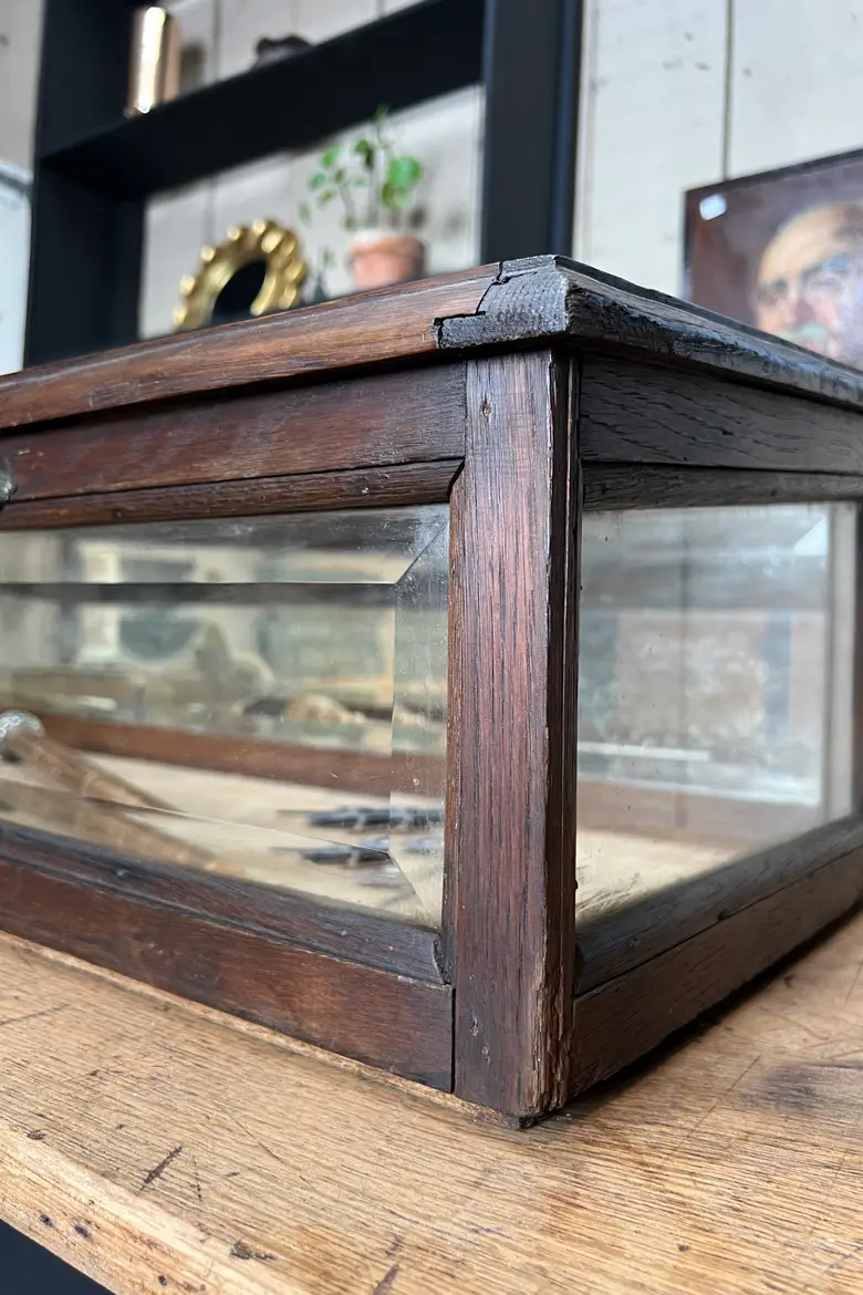 Vitrine à poser en chêne