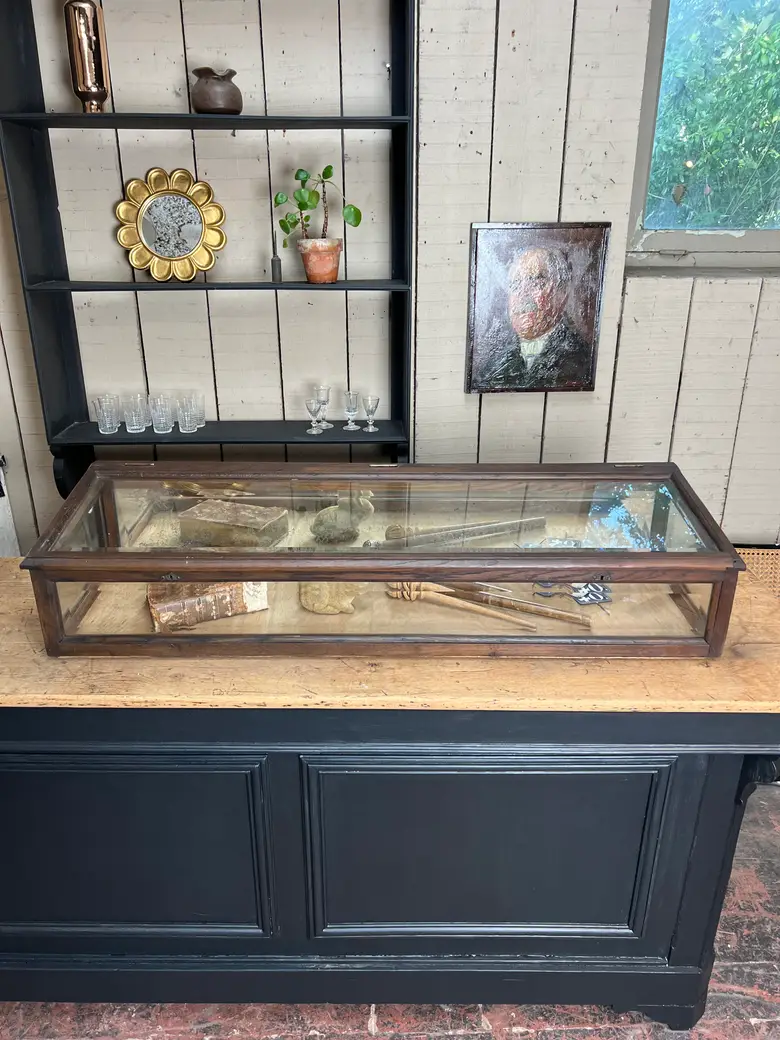 Vitrine à poser en chêne