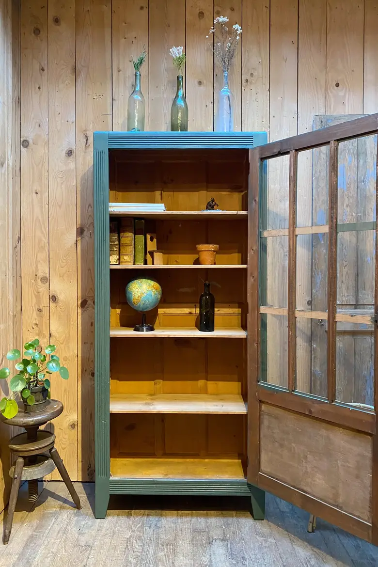 Vitrine en bois Années 50