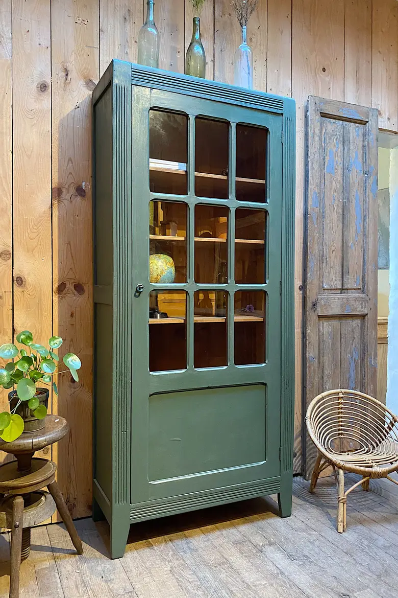 Vitrine en bois Années 50