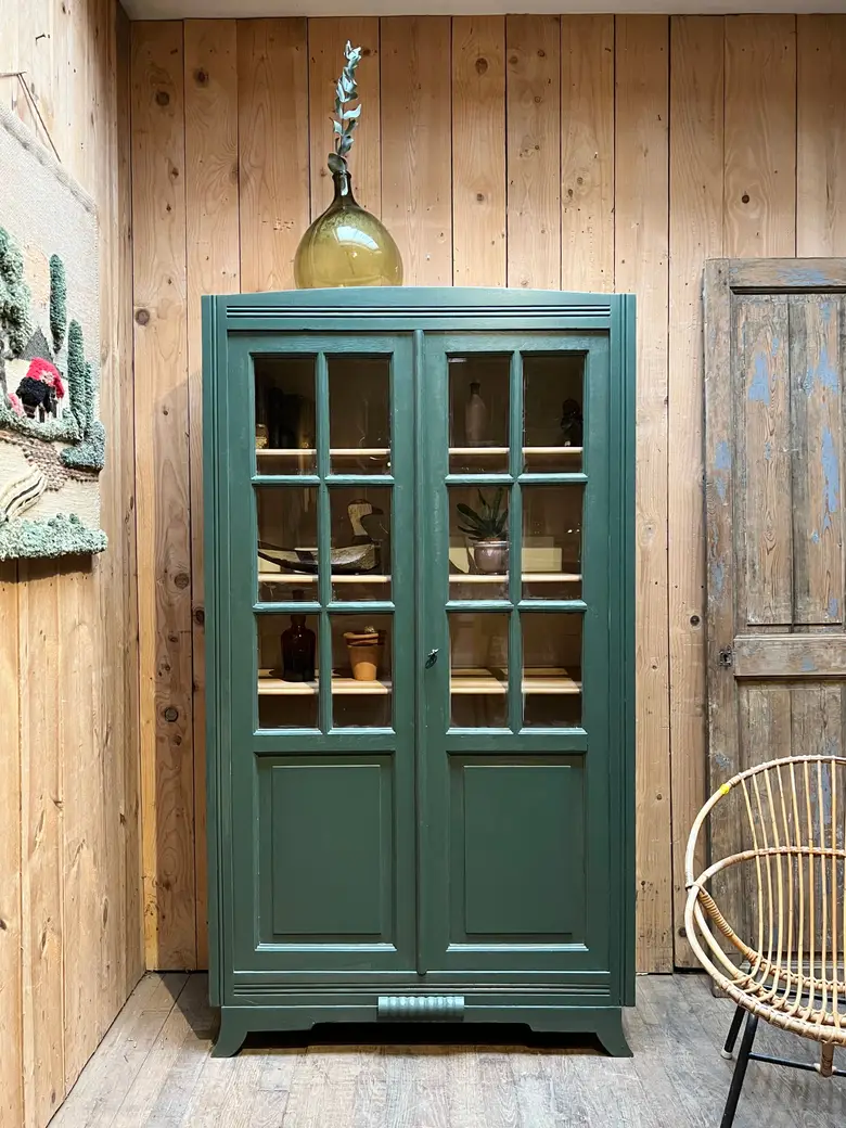 Vitrine en bois des années 50