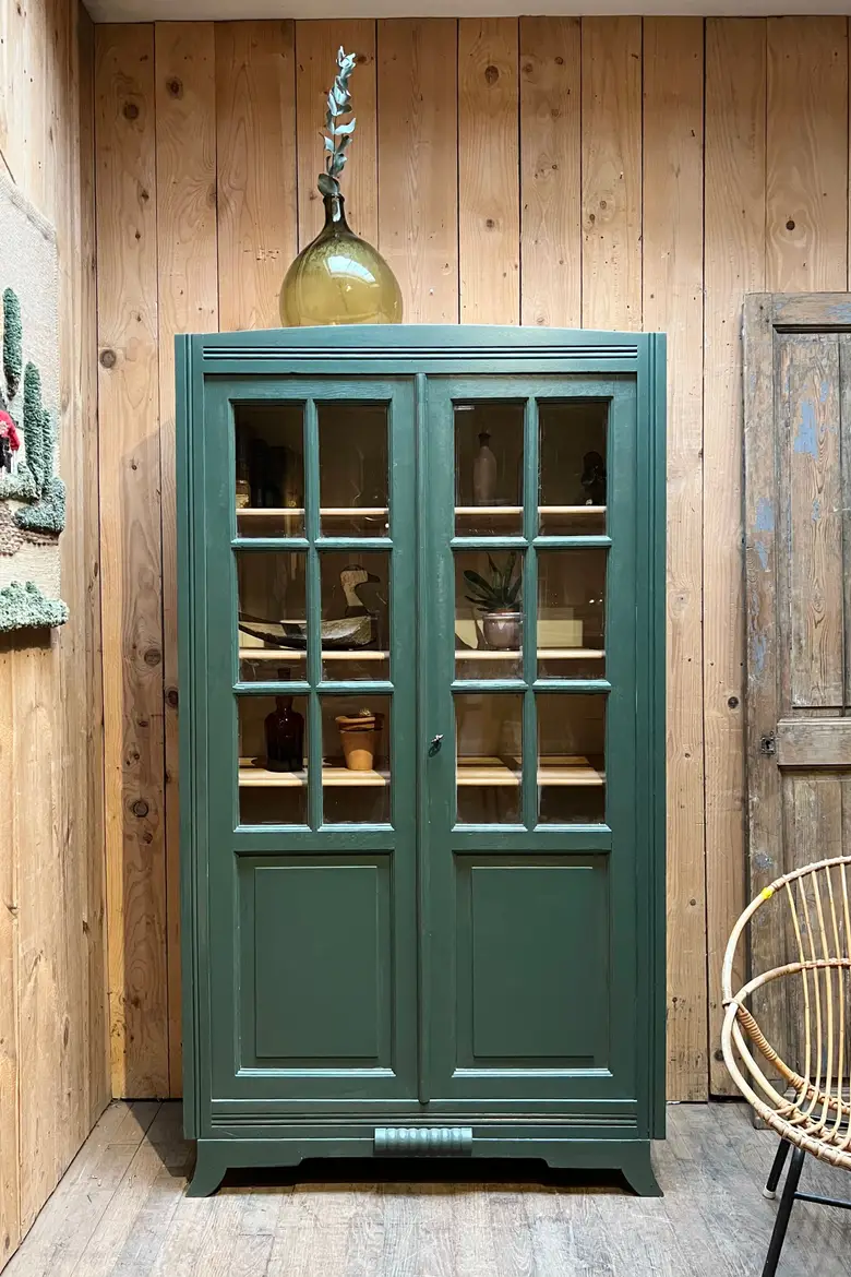 Vitrine en bois des années 50