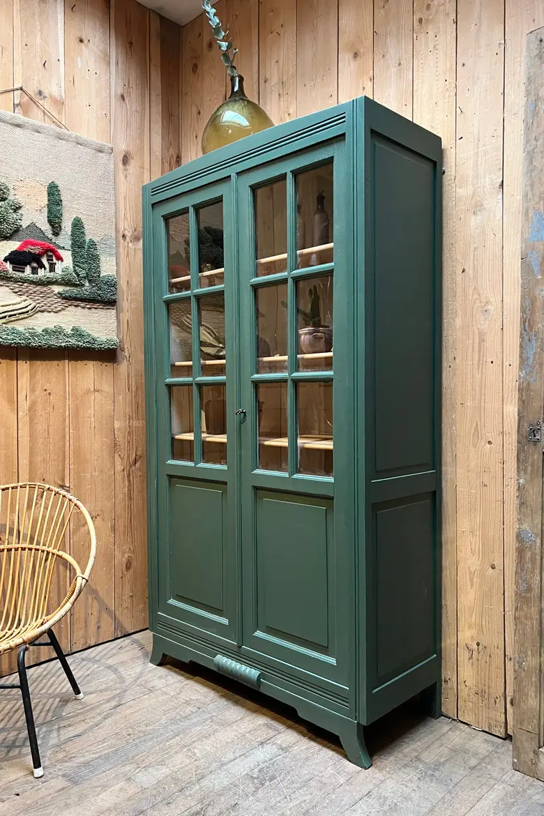 Vitrine en bois des années 50