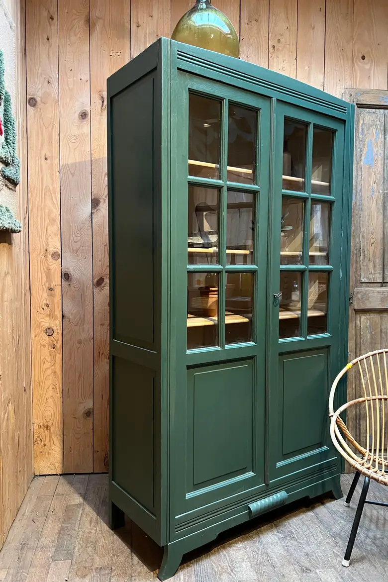 Vitrine en bois des années 50