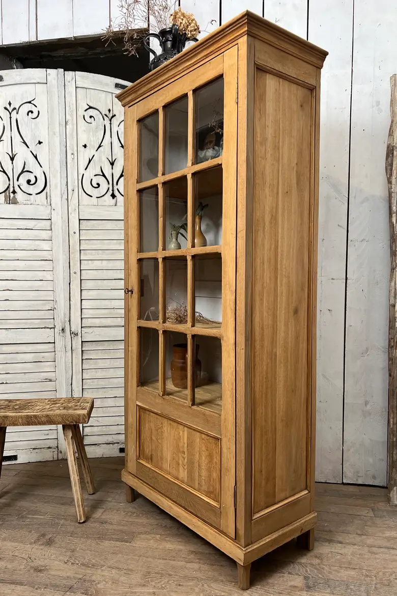 Vitrine en chêne massif – Années 50