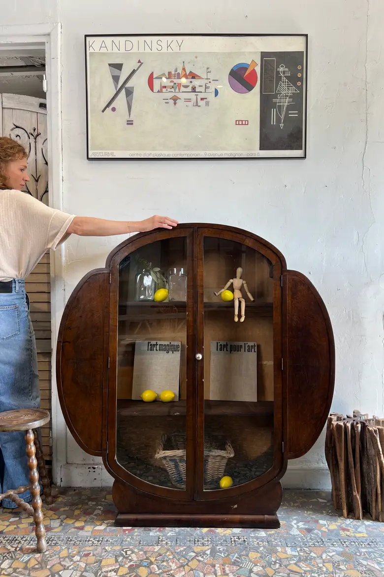 Vitrine ronde Art déco – Années 30