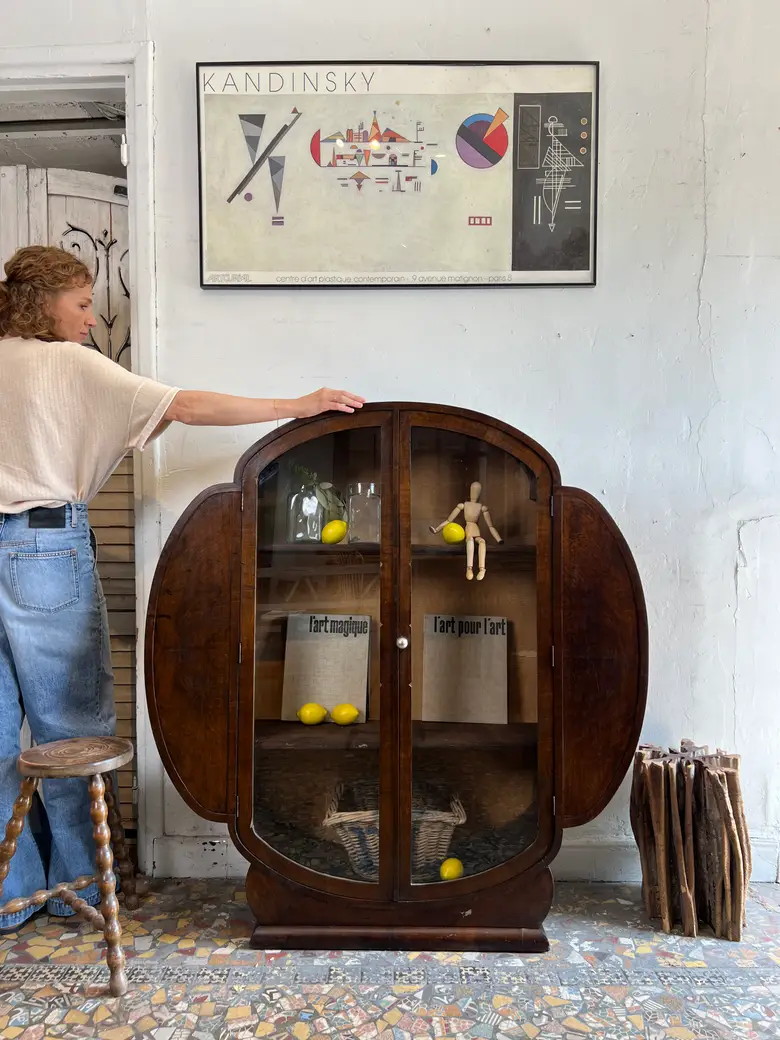 Vitrine ronde Art déco – Années 30