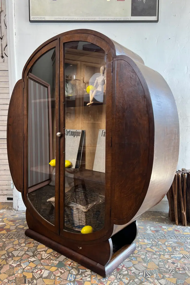 Vitrine ronde Art déco – Années 30