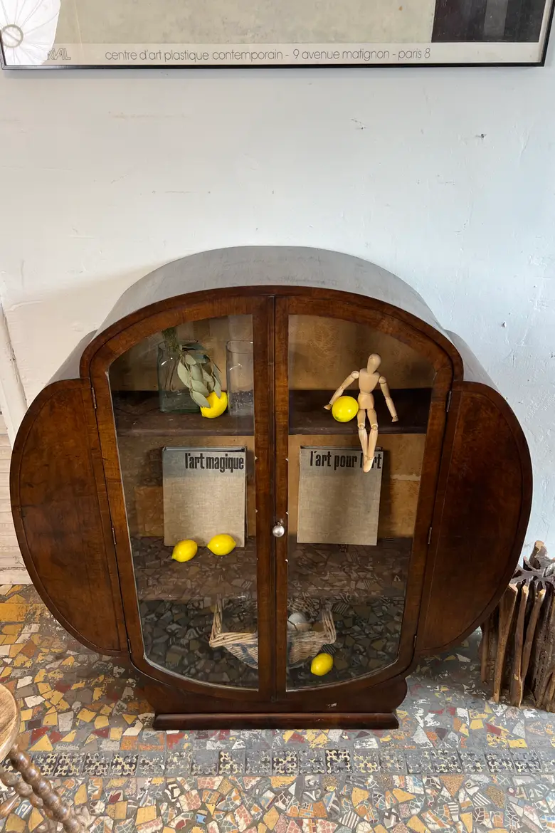 Vitrine ronde Art déco – Années 30